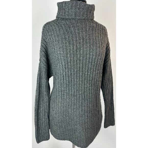 Abercrombie & Fitch Size Medium Gray Turtleneck Tunic Sweater Wool Blend Women's - Picture 1 of 10